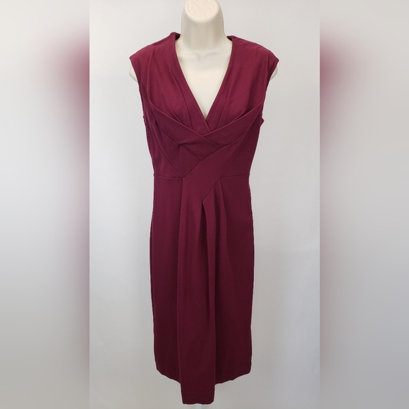 Banana Republic Maroon Sleeveless Shift Dress size 4 - Picture 1 of 8